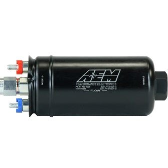 AEM E85 Compatible Inline High Flow Fuel Pump, 400LPH, M18 Inlet, M12 Outlet, 50-1009 - RE-WIRES NZ