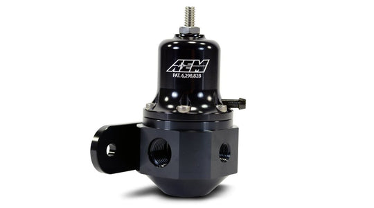 AEM Universal Adjustable Fuel Pressure Regulator, 40-130 PSI, -6AN, ( 25-305BK ) - RE-WIRES NZ